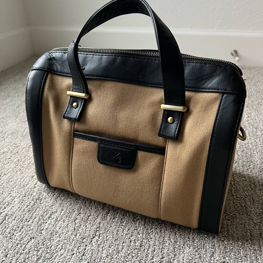Zara canvas barrel bag